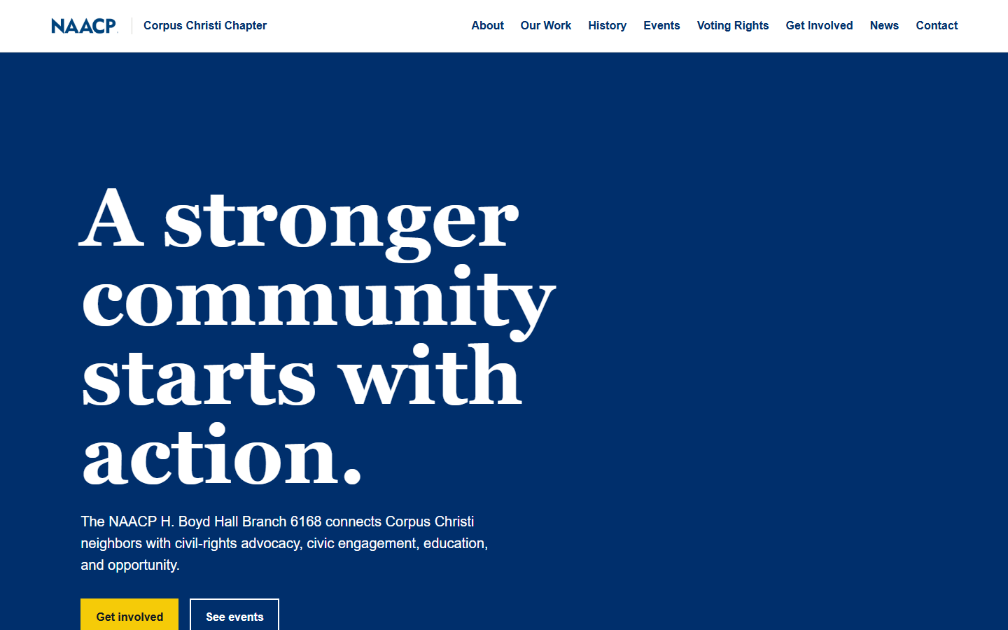NAACP H. Boyd Hall Branch website homepage