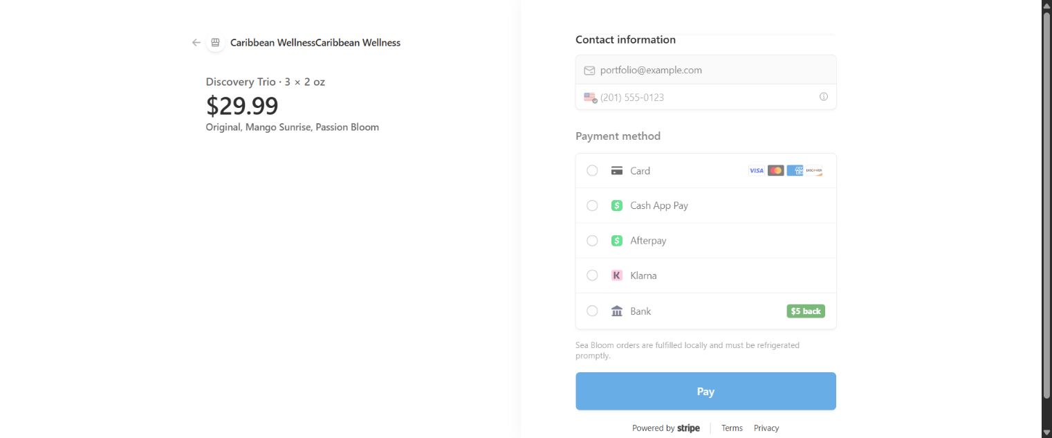 Stripe checkout payment methods