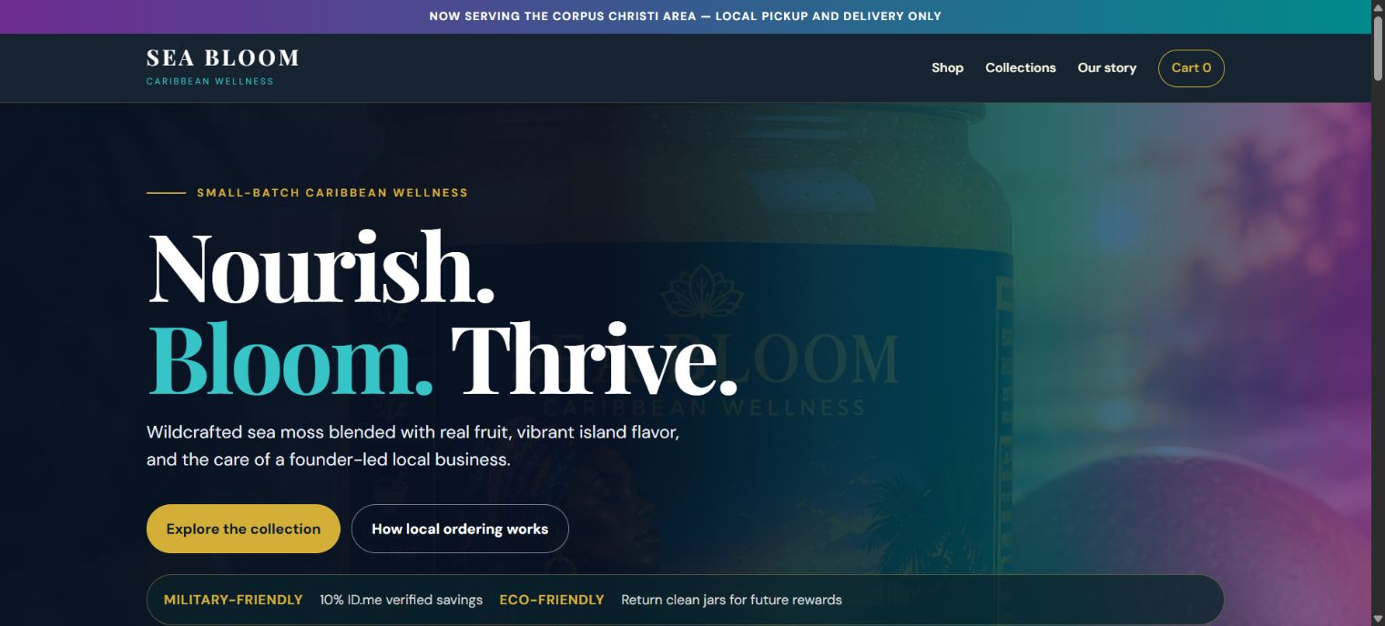 Caribbean Wellness Sea Bloom storefront